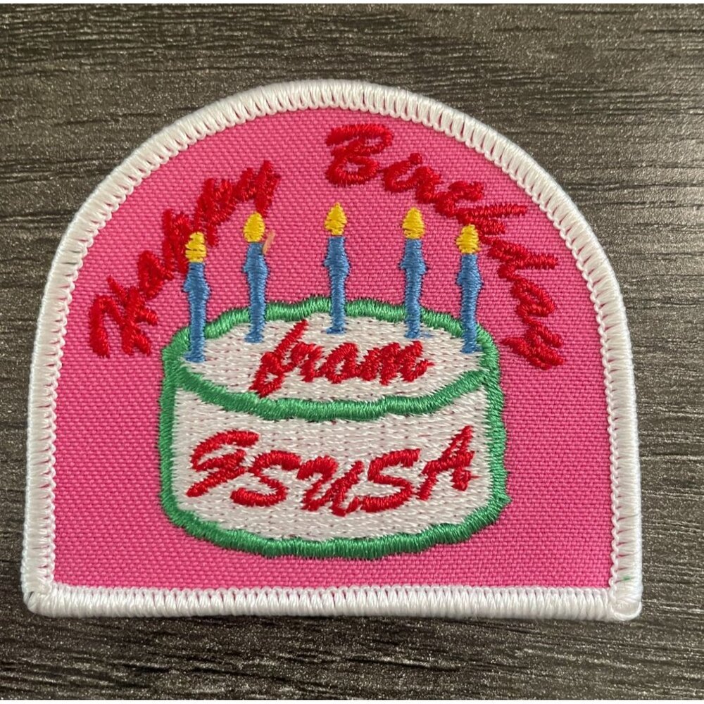 Girl Scouts HAPPY BIRTHDAY FROM GSUSA Birthday Cake & Candles Patch